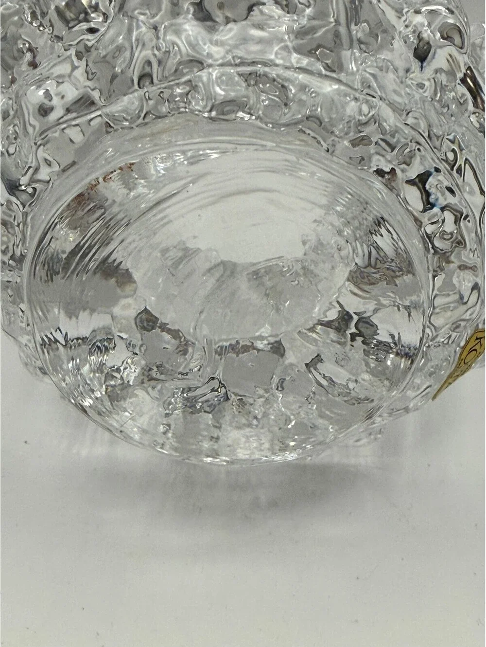 Kosta Sweden Art Glass Candle Holder Votive Scandinavian Handmade Crystal